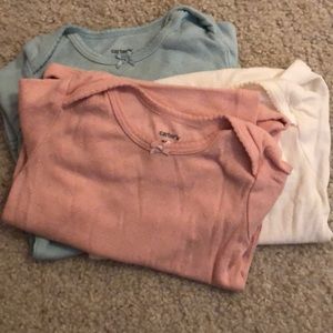 3 pack carters long sleeved onesies